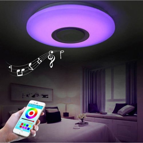 Nagy Méretű Bluetoothos Mennyezeti RGB Led Lámpa Hangszóróval